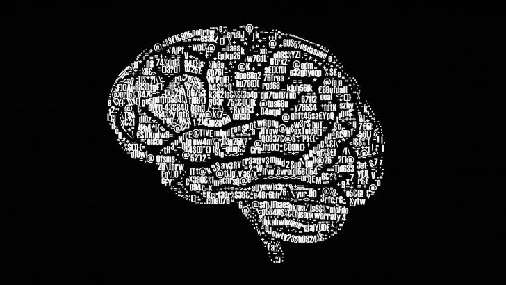 Brain Illustration Typography Wallpaper