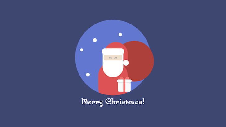 Flat Santa Wallpaper