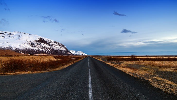 Icelandic Road, Skaftafell, Iceland Wallpaper