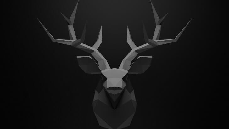 Low Poly Deer Head Wallpaper