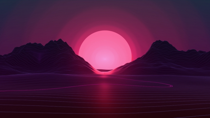 Neon Sunset Wallpaper