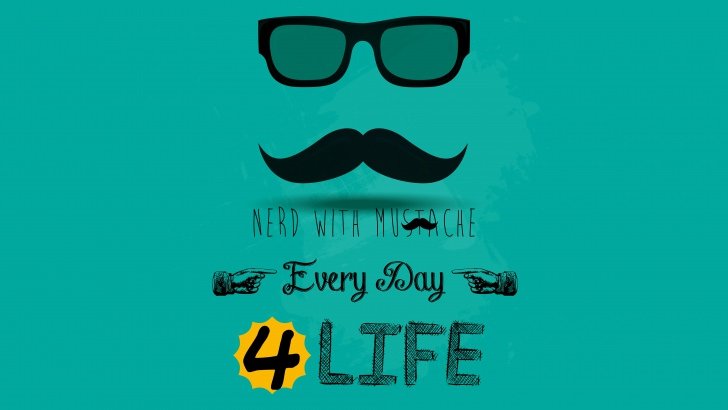 Nerd Width Mustach Wallpaper