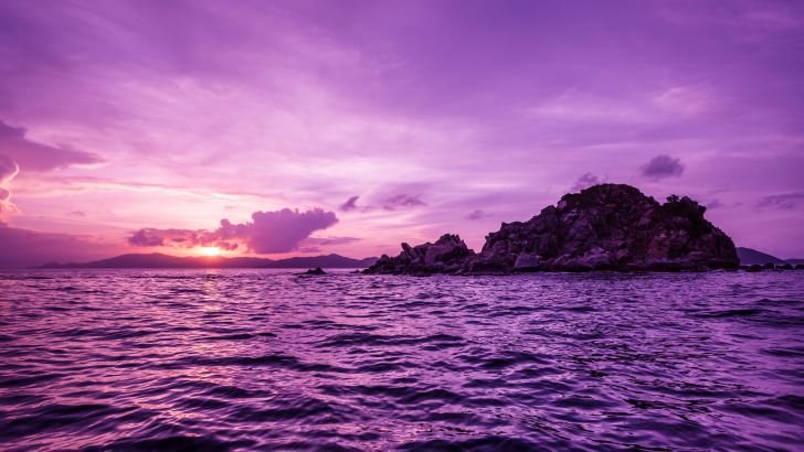 Pelican Island Sunset, British Virgin Islands Wallpaper