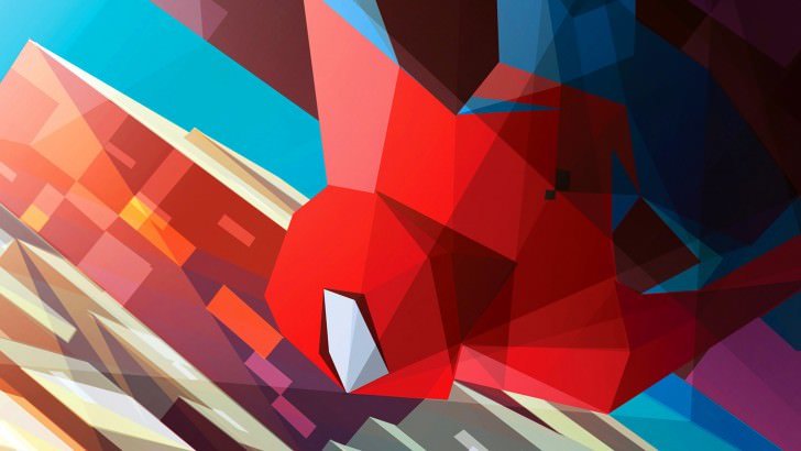 Spiderman Low Poly Illustration Wallpaper