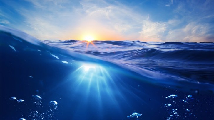 Sunrise Half Underwater Wallpaper